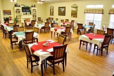 Dining area with tables and chairs
