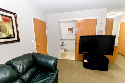 Room with couch and TV