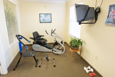 exercise room with workout equipment